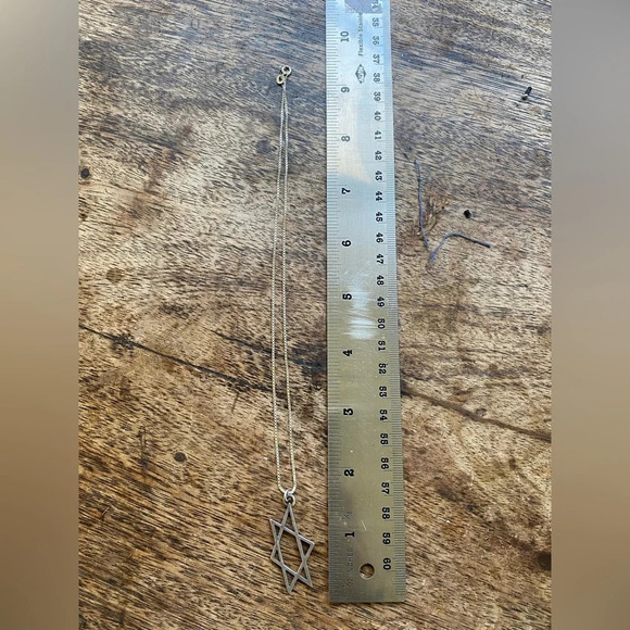 Hanukkah sale! Rustic star necklace - Picture 6 of 7